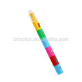 Multi section building block rainbow wax crayon